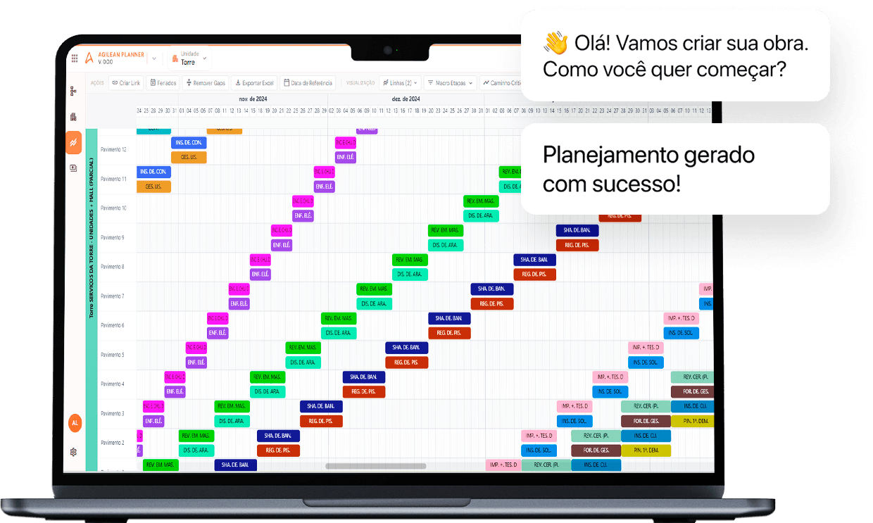 OBRAS GERADAS EM HORAS. NÃO EM SEMANAS.
